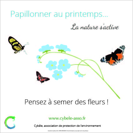 Cyblèle - Carte printemps 2022 : Papillonner au printemps...<br/>la nature s'active